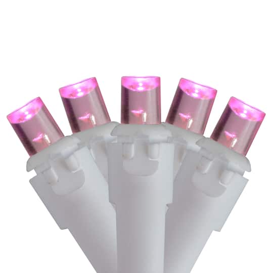 Brite Star 70ct. Pink LED Wide Angle Icicle Lights with White Wire | 5.6 ft | Michaels®